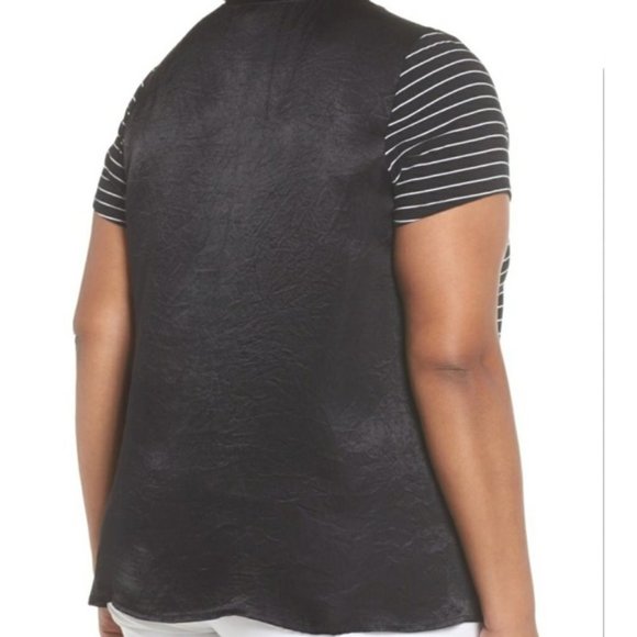 NWT Sejour Mixed‎ Media V-Neck Top - Picture 3 of 3